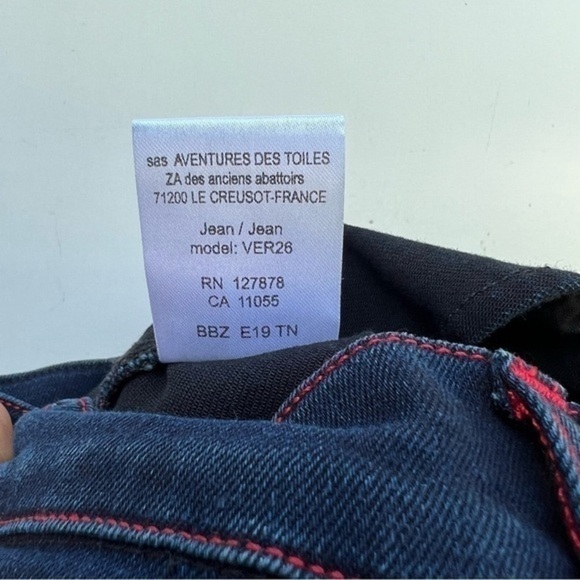 Aventures des Toiles Size 36 Embroidered Dark Jeans Bohemian Denims - Picture 7 of 15